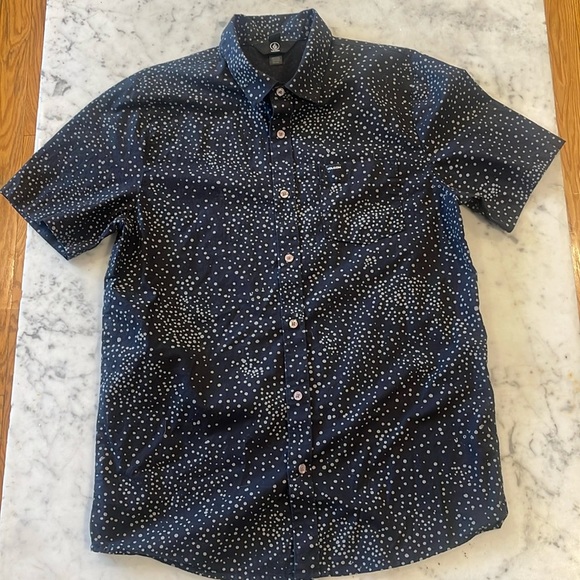Boys black VOLCOM button up size large - Picture 1 of 4